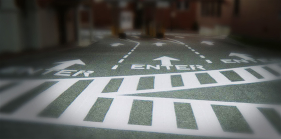 small roads and street striping